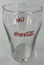 “Coca-Cola” “Coke” Red Script Miniature 3.75" Clear Glass 4 oz Soda Pop Coke Cup