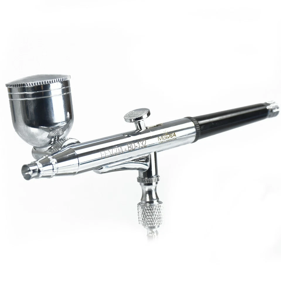AEROGRAFO DOPPIA AZIONE AEROGRAFIA BD-132 0.3 mm FENGDA SERBATOIO 7CC 15-50PSI-T - Immagine 2 di 4