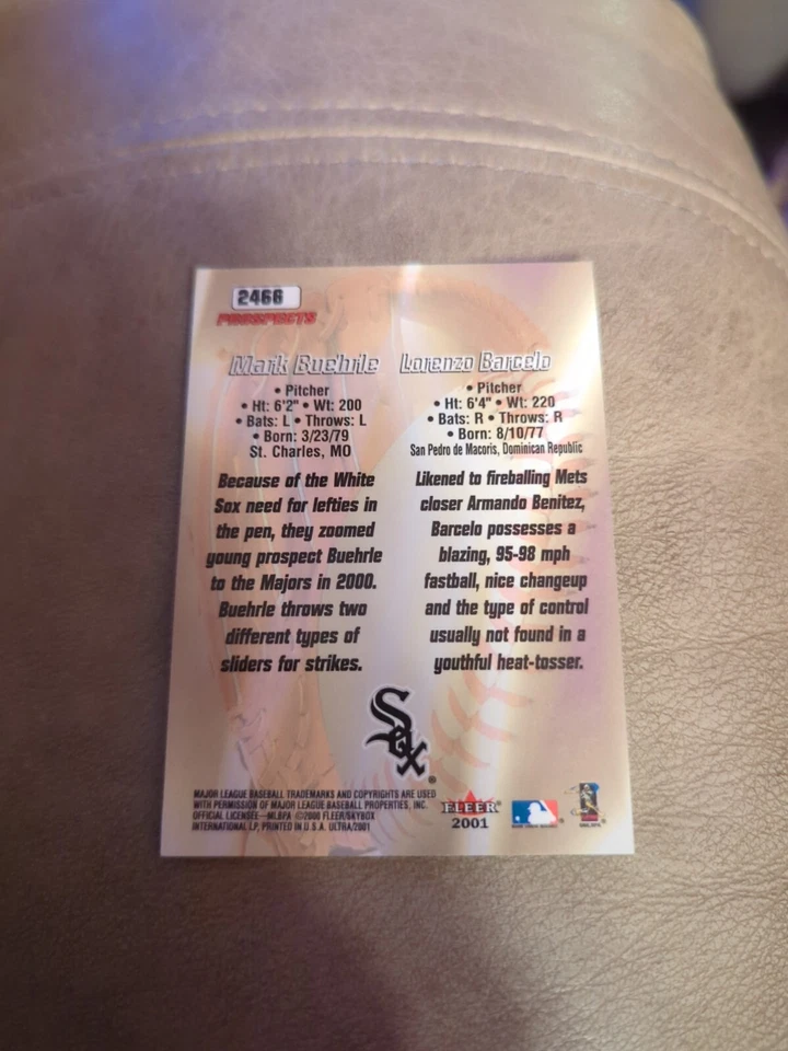 2001 Fleer Ultra Gold Medallion Edition Mark Buehrle Lorenzo Barcelo #246G - Image 2 of 2