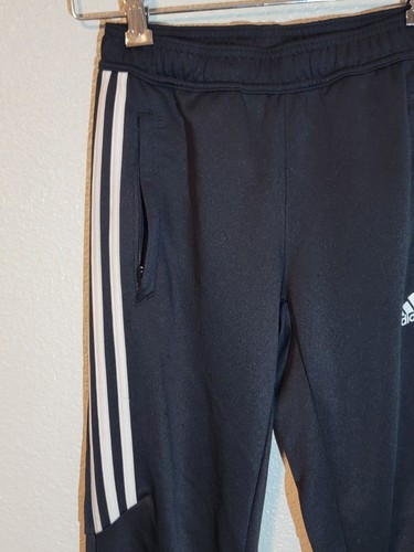 adidas active wear pants girls youth size m elastic climacool tapered ankle zip - Picture 2 of 10