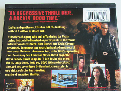 3000 MILES TO GRACELAND (DVD, 2001) Kurt Russell, Kevin
