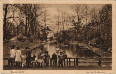 CPA AK Food Idyll in the City Garden GERMANY (1151495)