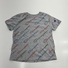 Champion Gray Graphic Print Short Sleeve T-Shirt Boys Size 6
