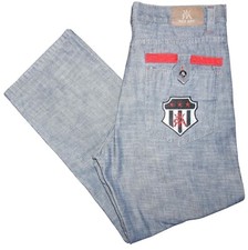 Vintage Red Ape Y2K Baggy Skater Embroidered Denim Blue Jeans JNCO Men's 38 x 33