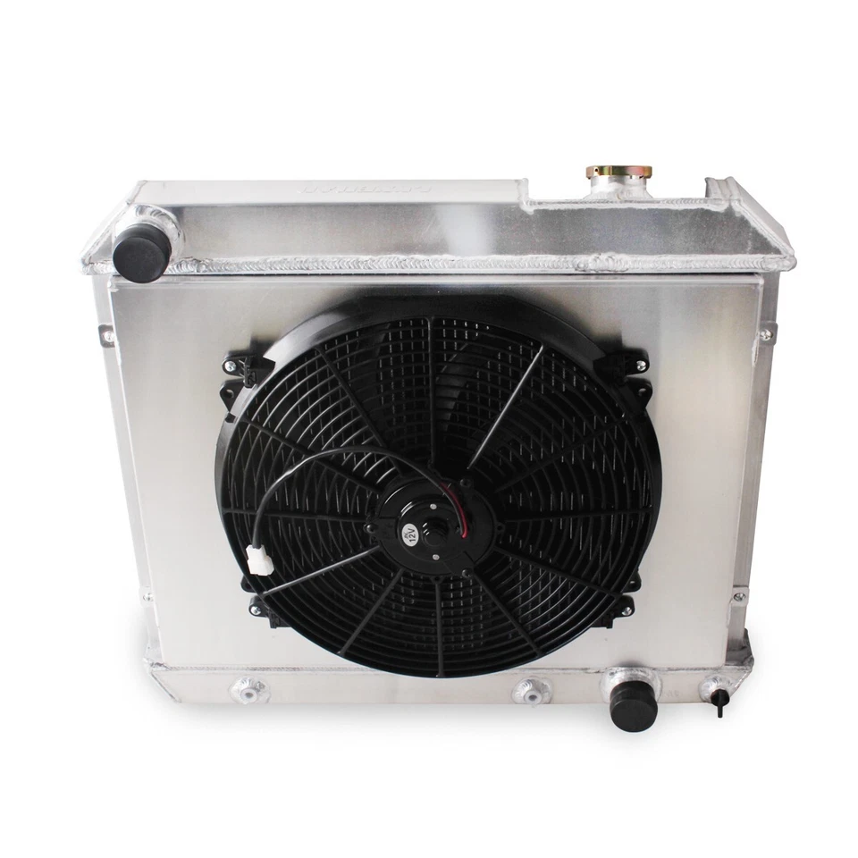3 Row Radiator & 16 in Fan for 1961-66 Pontiac Bonneville Catalina Grand Prix - Imagem 2 de 4