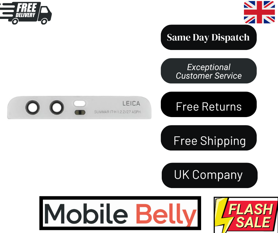 Huawei P10 Plus Rear Camera Glass Lens Replacement ? White ? UK Stock