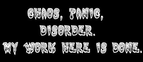 T-shirt Humour Vintage Chaos Panic Disorder Taille XL - Marque Anvil - Occasion Bon état