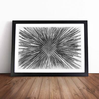 Explosion der Freude im abstrakten Wandbild Kunstdruck gerahmt Leinwand Bild Poster Deko