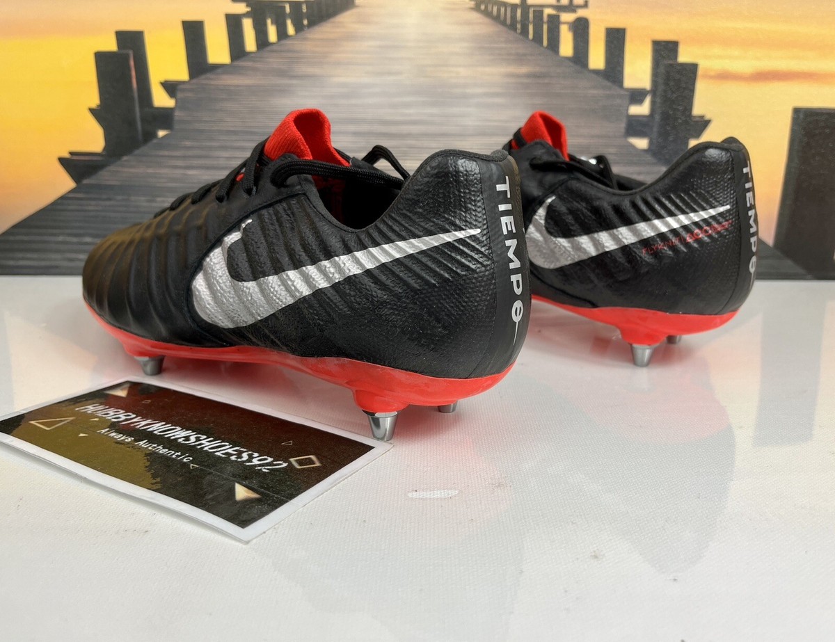 Nike Tiempo Legend 7 Elite SG Soccer Cleats Black Red AH7424