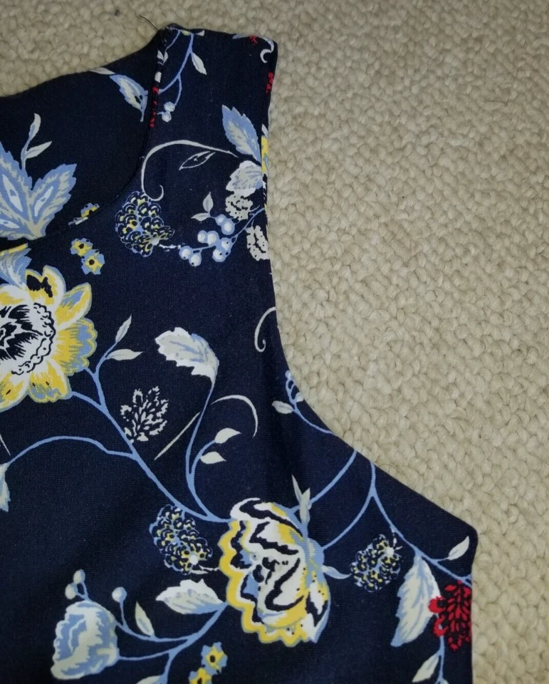 Vestido Mujer-CHARTER CLUB-azul Marino Floral Nylon Elástico Clásico Proeepy-PM Foto 2 de 4