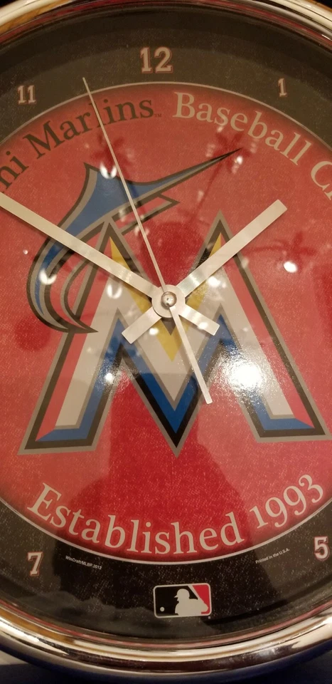  Miami Florida Marlins  Baseball Club Wall Clock NIB established in 1993 - Image 2 of 4