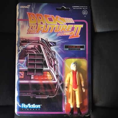 Back To The Future Part 2 Future Doc Brown 3.75'' Super7 Reaction Figure
