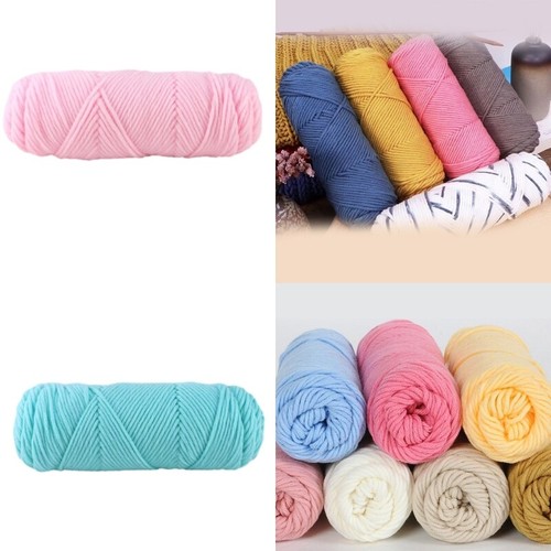 Milk Yarn Cotton Crochet Yarn Hand Woven Soft Craft Yarn for Handcrafts
