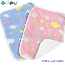 2x Washable Reusable Incontinence Bed Pads Soft Cute Cloud Pee Pads 19.7"x 27.5"