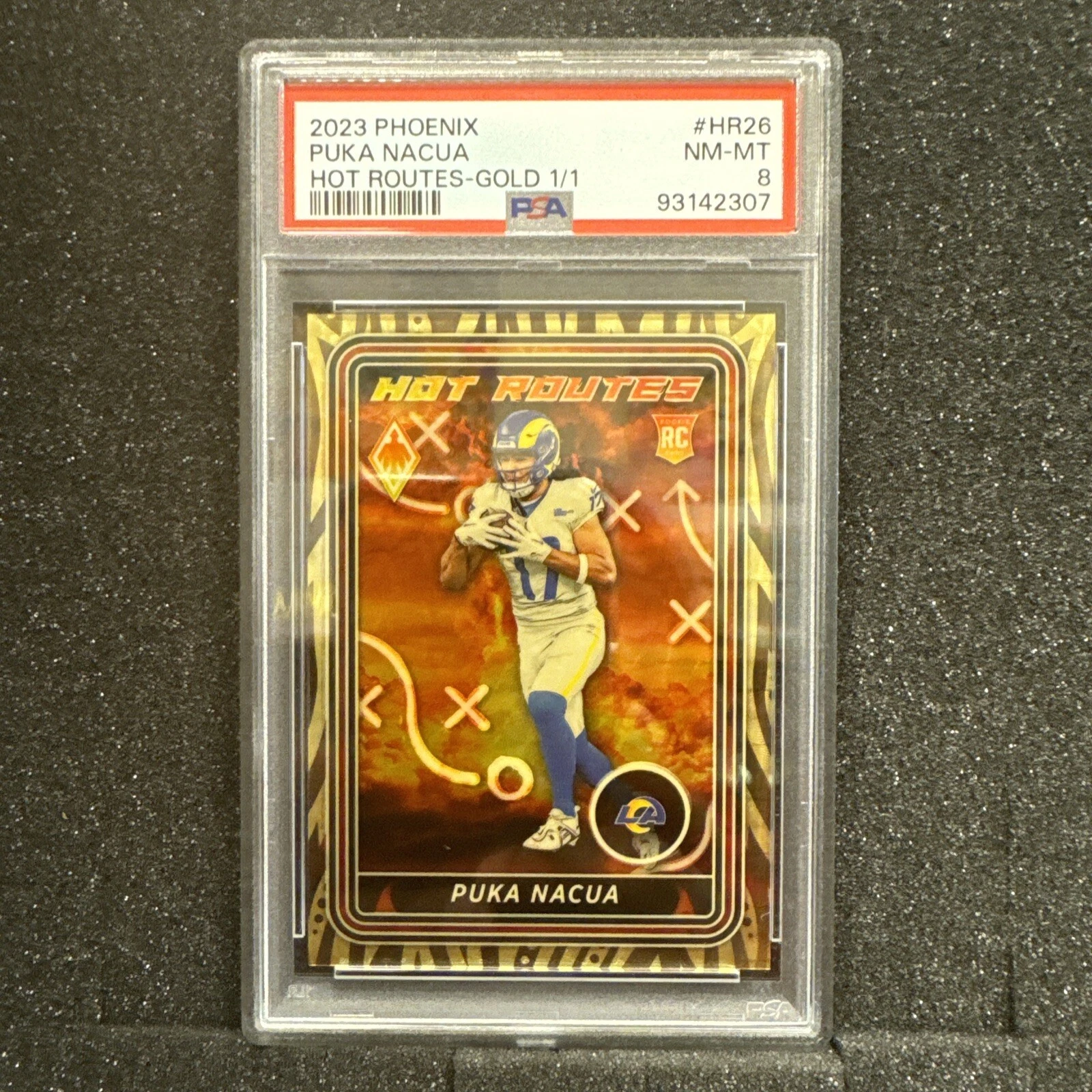 Puka Nacua Panini Phoenix Hot Routes #HR26 Gold 1/1