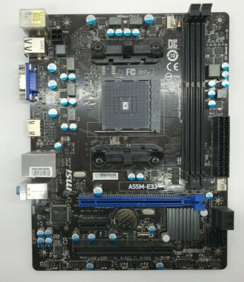 MSI A55M-E33 MS-7721 VER:7.0 DDR3 - mATX - Sockel FM2+ - ohne I/O Shield #M1049