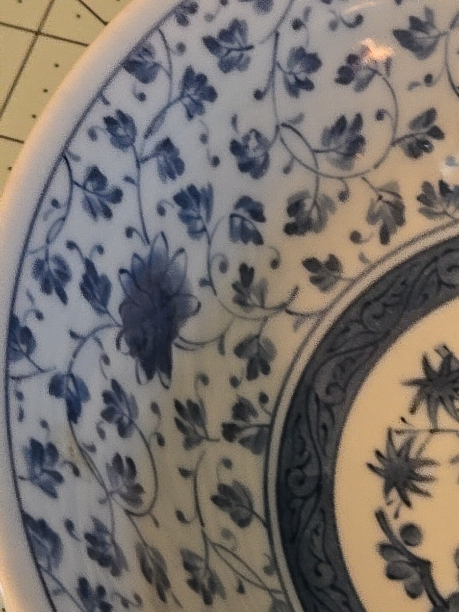 大東アリン プレート Rare Japanese Blue And White Bowl 7.5
