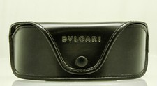 BVLGARI SUNGLASSES Snap Case Smooth Brown Leather Soft Suede Interior Large Size