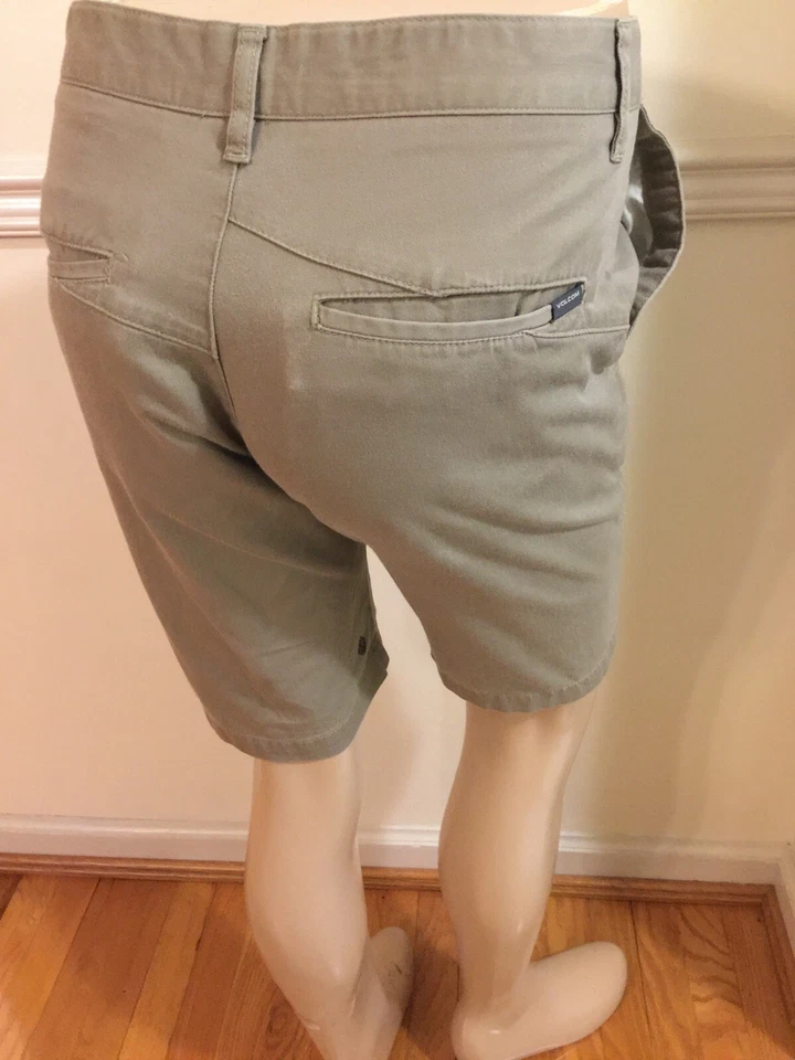 Volcom Shorts 30 W X 10 Men’s Flat Front 4 Pocket Twill Medium Beige - Image 3 of 4