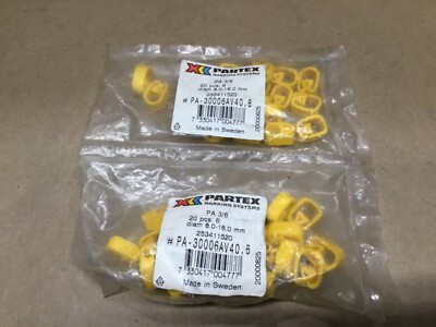 Partex PA 3/6 #6 Number Slip On Wire Marker 40 Count 8-16mm #44D23