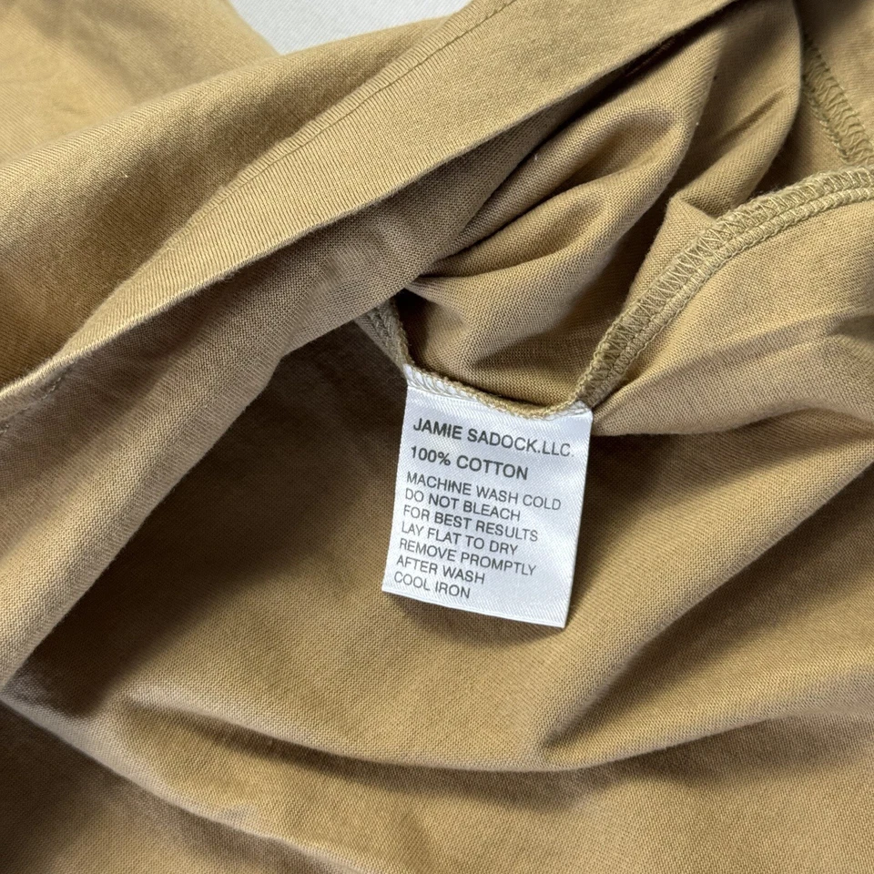 Jamie Sadock Women's Polo Shirt Golf V-Neck Short Sleeve Cotton Brown Tan Sz XL - Image 4 of 4