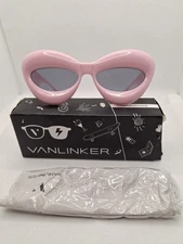 VANLINKER - Pink Inflated Fun Lips Shape Sunglasses - Festival Party NIP