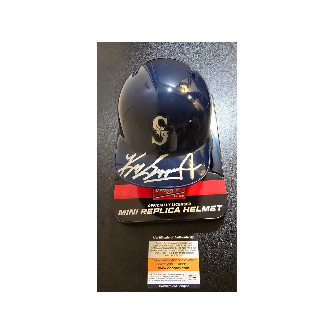 Ken Griffey Jr Signed Seattle Mariners Mini Helmet With COA