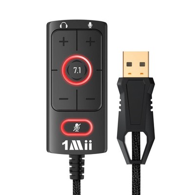 [Upgrade] USB Sound Card, 3.5mm Jack Audio Adapter - Virtual 7.1 Surround Sou...