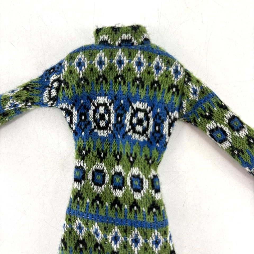 FASHION AVENUE зимний день #25701 свитер платье только зеленый синий мех манжеты - Изображение 3 из 4