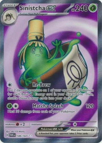 Sinistcha ex - 189/167 - Ultra Rare Near Mint Twilight Masquerade