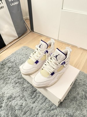 Nike Air Jordan 4 Metallic Purple, Größe EU 44, US 10