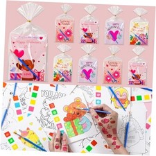 Day Gifts for Kids, 120Pcs Water Coloring Books & 320Pcs Temporary Valentines