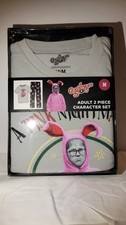 A Christmas Story Adult 2 Piece Character Pajama Set Size M "A Pink Nightmare"