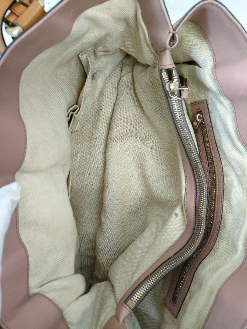 GUCCI Soho Tote Bag Brown Patent Leather Fringe Charm Authentic Vintage thumbnail 6