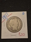 Rare Vintage Silver 1907 S Barber Half Dollar Coin