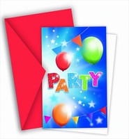 Fabelhafte Party Einladungskarten Mit Umschlag Neu & Ovp