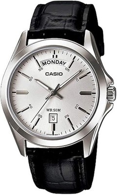 Casio MTP-1370L-7A Men's Quartz Watch DISPLAY Analog Black Leather 45mm Case