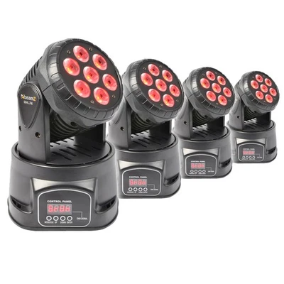 Set Wash Moving Head Lights DJ Disco Banger DMX Pan Tilt 10w QUAD LEDs|MHL-74 - Image 1 of 4