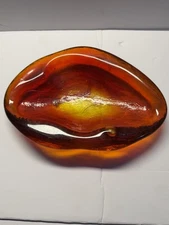 Blenko Tangerine Amoeba Freeform W/glow