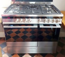 fisher & paykel OR90L7DBGFX1 range cooker 90 cm free standing duel fuel silver