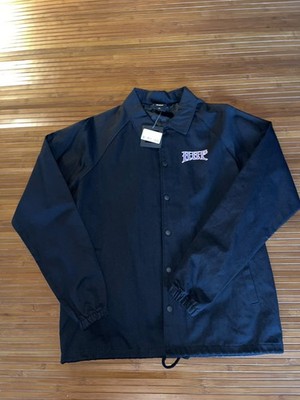 HUF Worldwide Information Info Warfare Coaches Jacket Mens Size Medium  