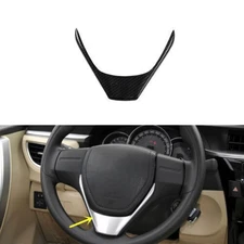 Steering Wheel Control Carbon Fiber Cover Trim 1pcs