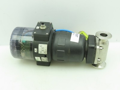 Burkert 8631 AS-1 A/B-SLV Stainless Control Valve 1.5'' Tri-Clamp 1'' Pipe DN25