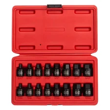 Sunex 3646 16 Pc. 3/8" Drive Stubby Impact Hex Driver Set