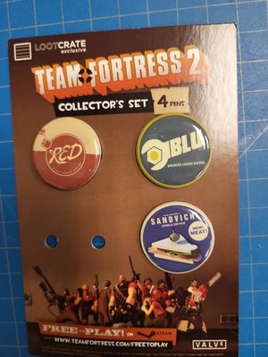 Team Fortress 2 Collector Set 4 Pins Loot Crate Exclusive Gaming Memorabilia