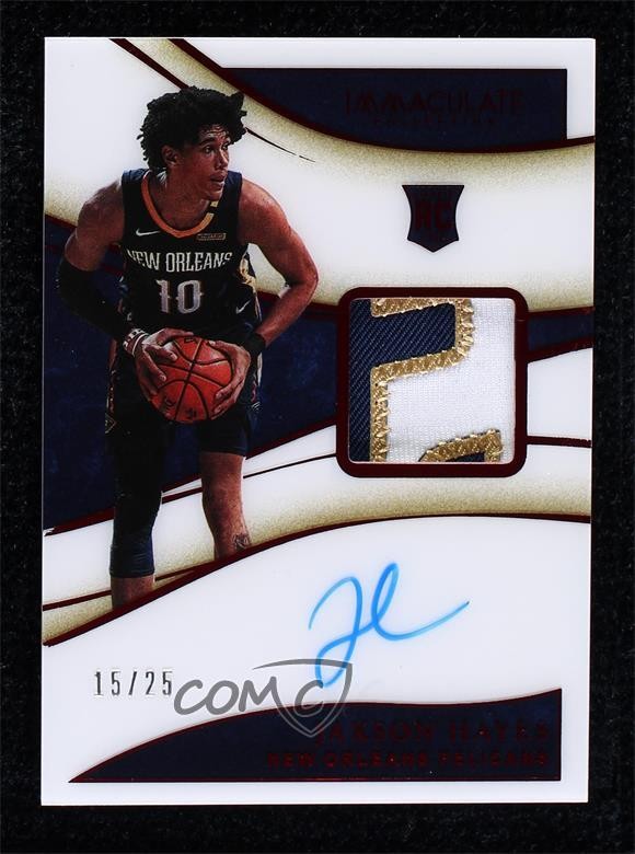 2019 Panini Immaculate Red 15/25 Jaxson Hayes #137 RPA Rookie Patch Auto RC 1a07