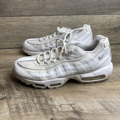 Nike Air Max 95 Essential CT1268-100 Mens 11.5 Running Shoes White Gray Sneakers