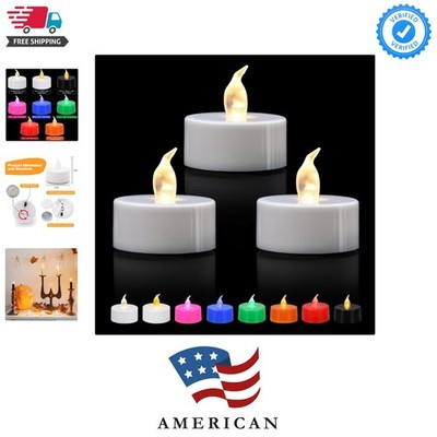 12/24/50/100/200/400 Pack LED Tea Lights, Flickering Warm White Lights, Batte...