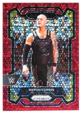 2024 Panini Prizm WWE Baron Corbin #110 Red Disco Prizm Parallel /99