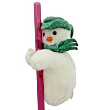 Vintage 1987 Eden The Snowman Raymond Briggs 4  Clip-On Pencil Hugger Plush